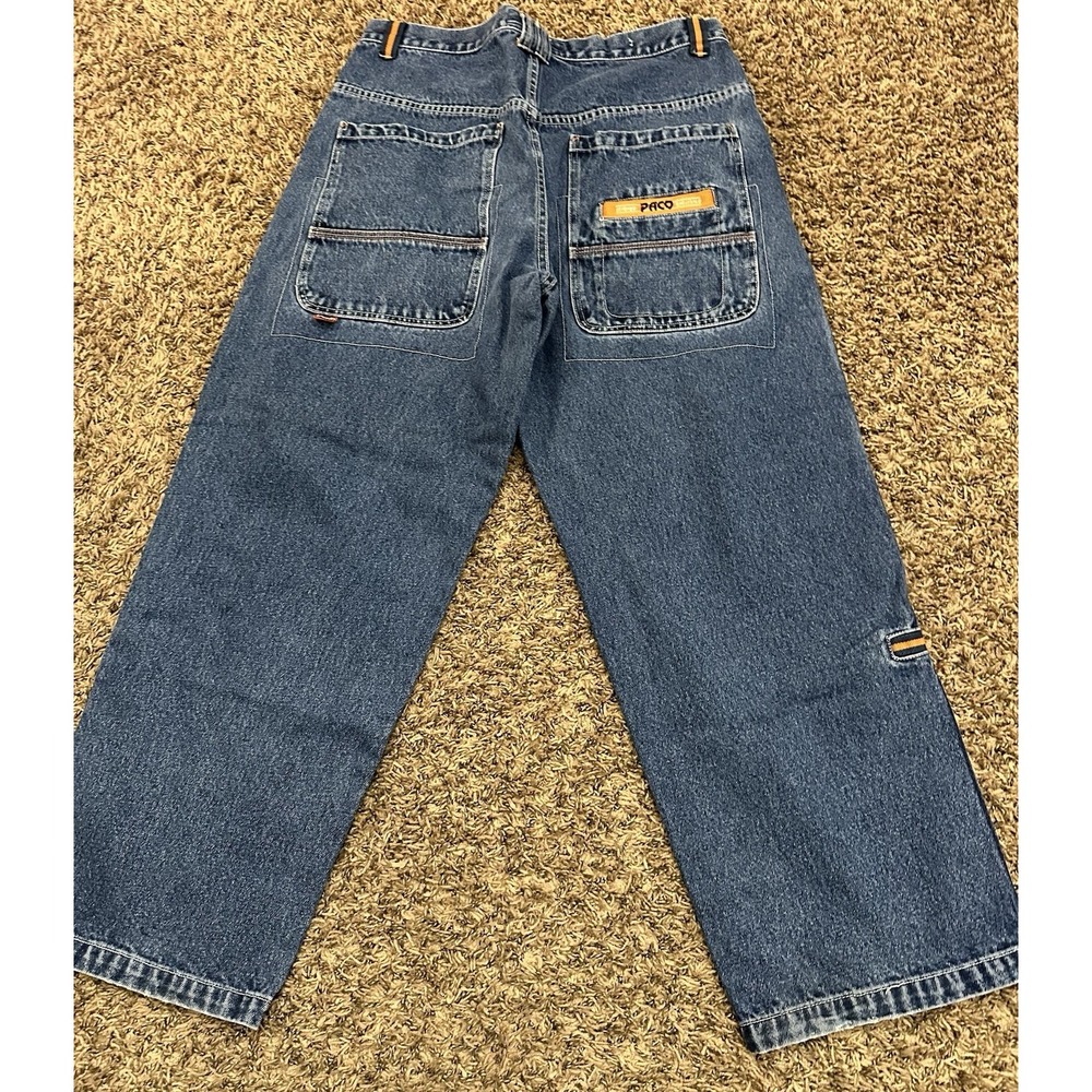 Vintage Y2K Paco Jeans Skater Baggy Streetwear Design Hip Hop Mens Size 34x30